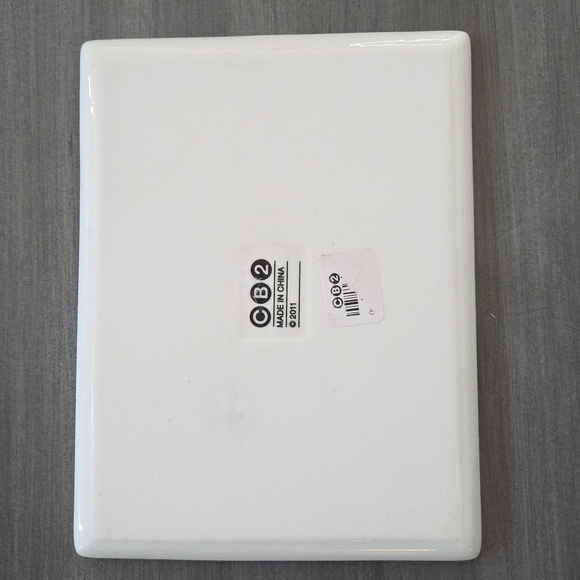 CRATE & BARREL CB2 OLIVER RECTANGLE APPETIZER PLATE SWISS CHEESE 2011 RETIRED - Picture 3 of 3